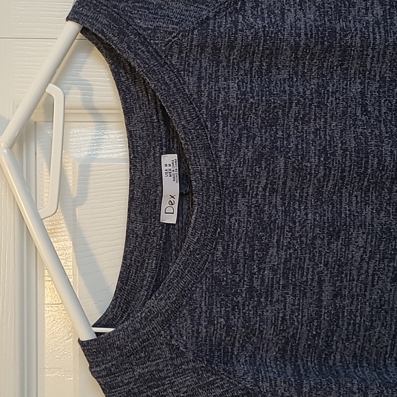 Dex womens sweater with side slit and ruffles - Picture 2 of 6